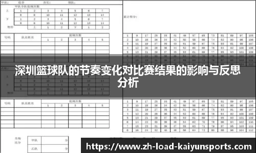 深圳篮球队的节奏变化对比赛结果的影响与反思分析